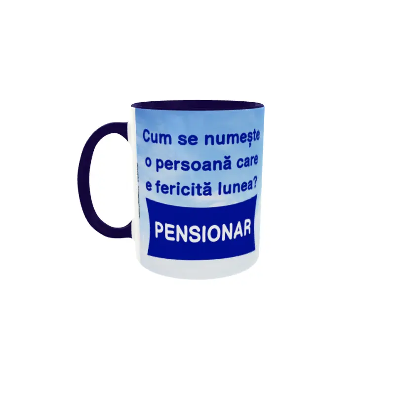 Cum se numeste o persoana care e fericita lunea, cana ceramica, 330ml, cgs1830